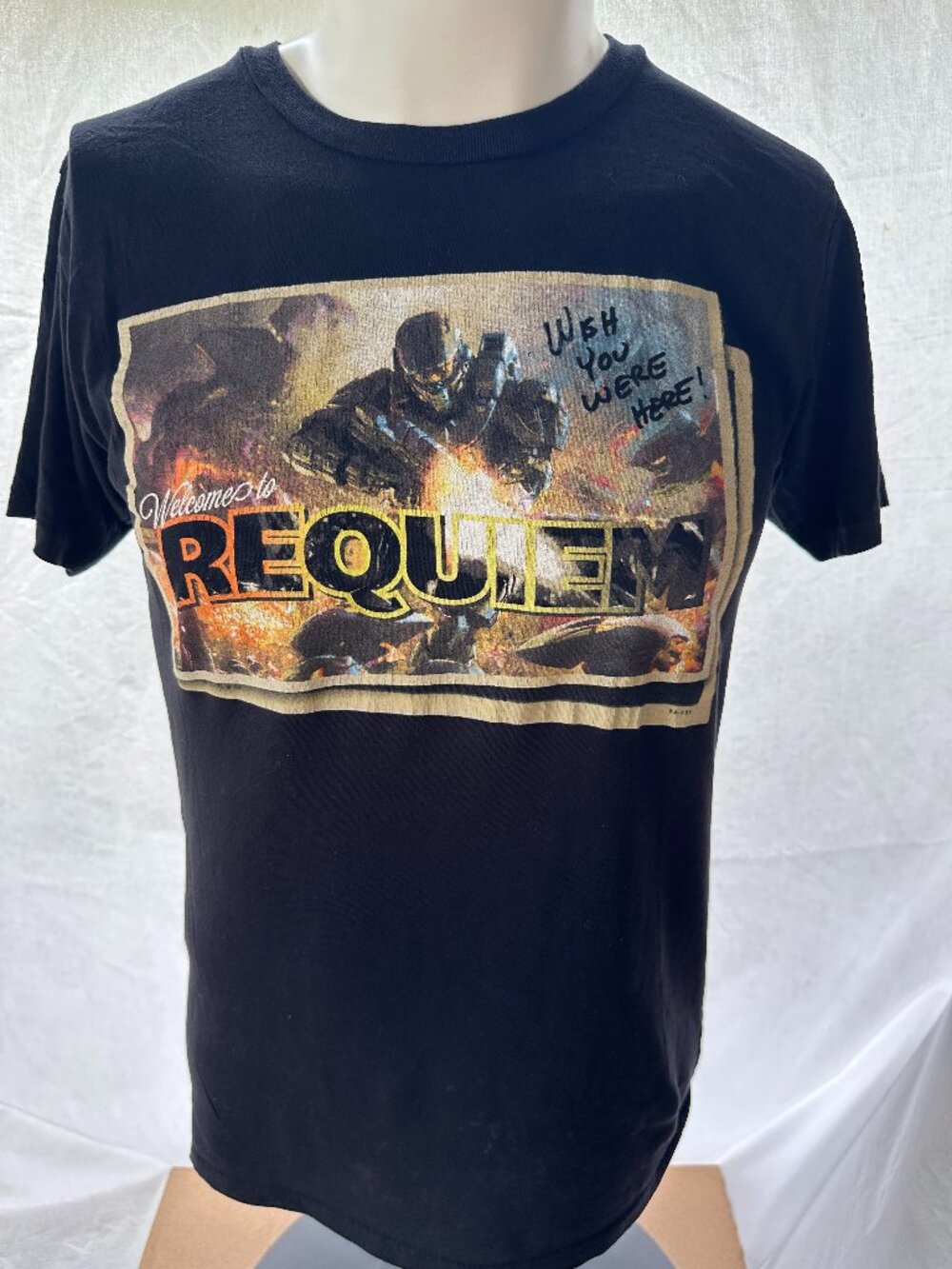 Halo Welcome to Requiem Xbox Men's Black T Shirt Size Small Microsoft Cotton